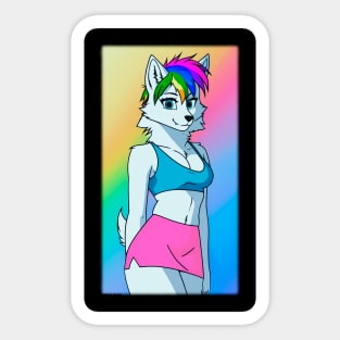 Custom Pride Furry Graphic Design // T-Shirts, Hoodies, Stickers And More!! Sticker